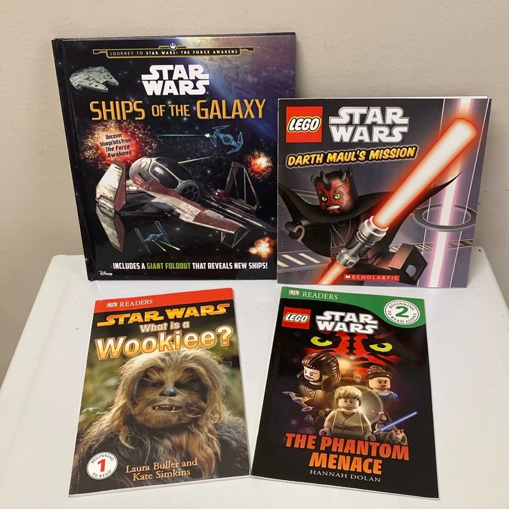 Star Wars Kids Book Bundle 4 Book Set Disney DK Readers Darth Maul Wookiee